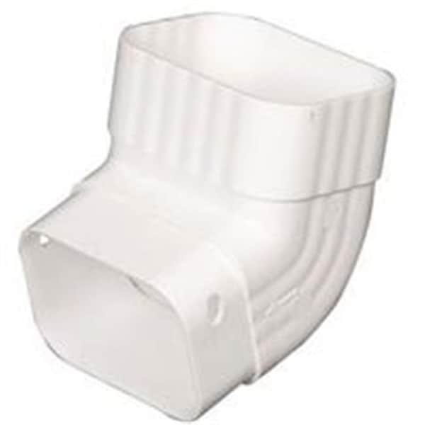 Amerimax Home Products Amerimax Home Products Downspout Elbow A White Vinyl M0627 8150245 - main